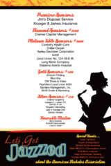 poster design and print for Let's Get Jazzed, a charitable event
