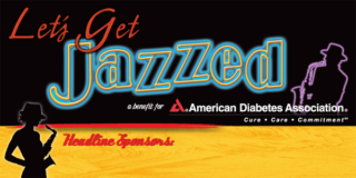 large donor banner for Let's Get Jazzed event
