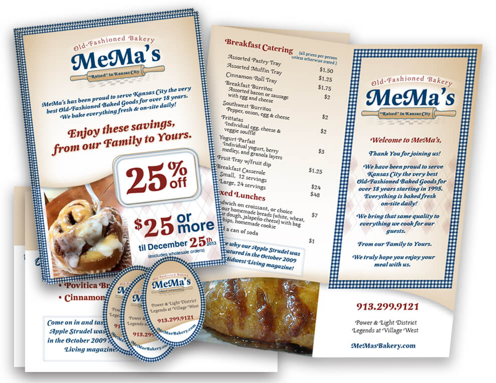 Menu, Labels, Postcards Design