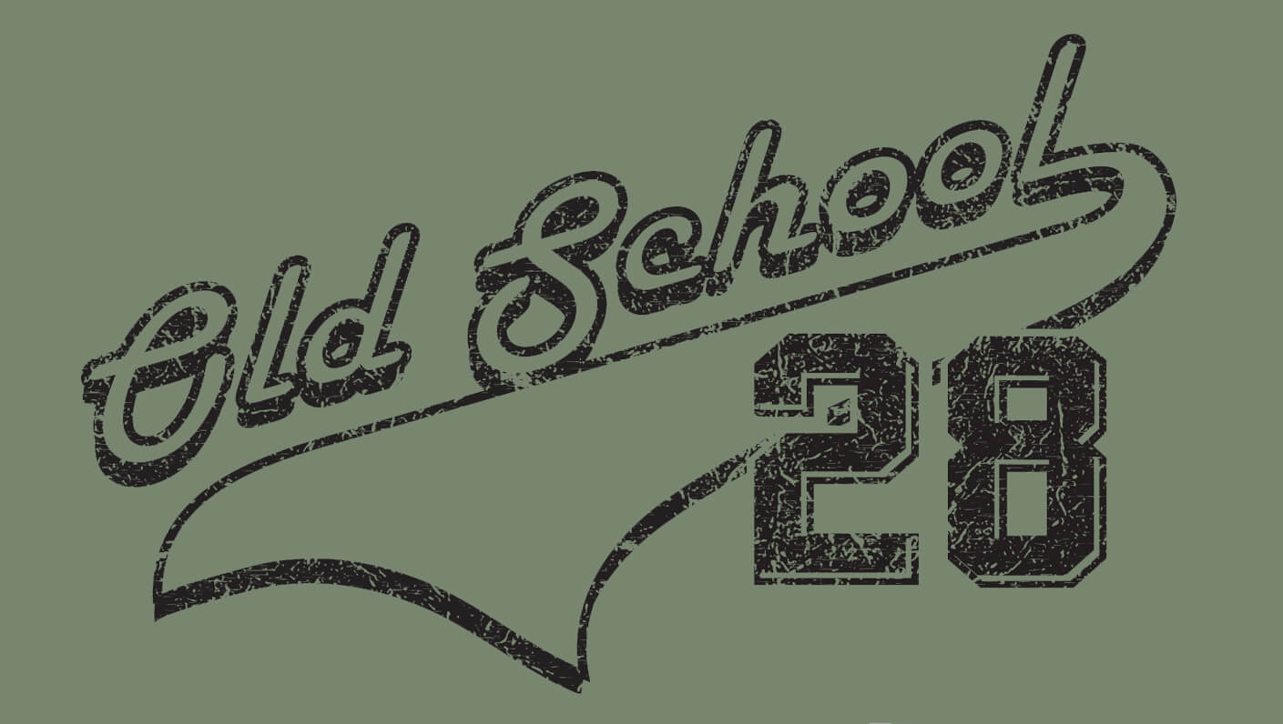 Tee Shirt Design with Distress for Soft Hand Print 1 color